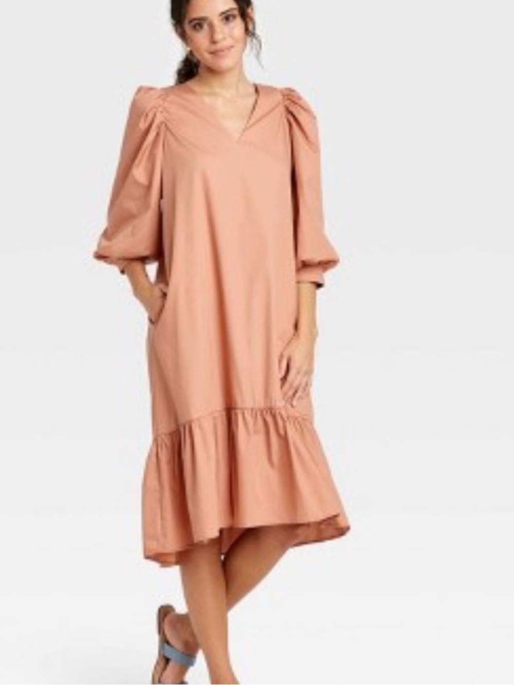 A New Day High Low Peach Dress XXL